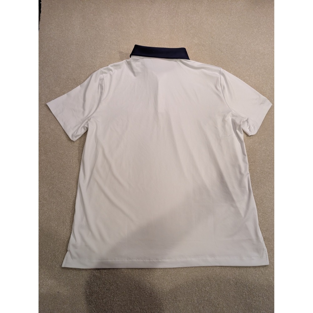 Redvanly Arles Polo Shirt Mens XL Bright White Navy Blue Collar Golf R2525D NEW - Picture 9 of 9